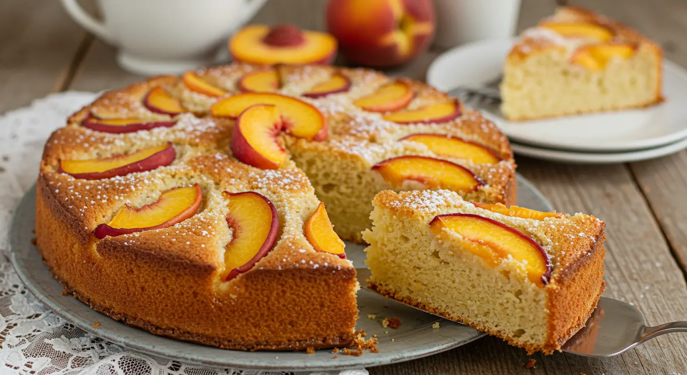 peach cake