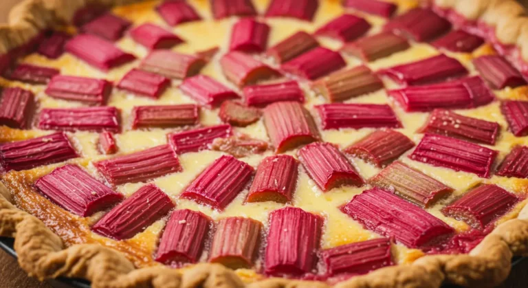 Rhubarb custard pie