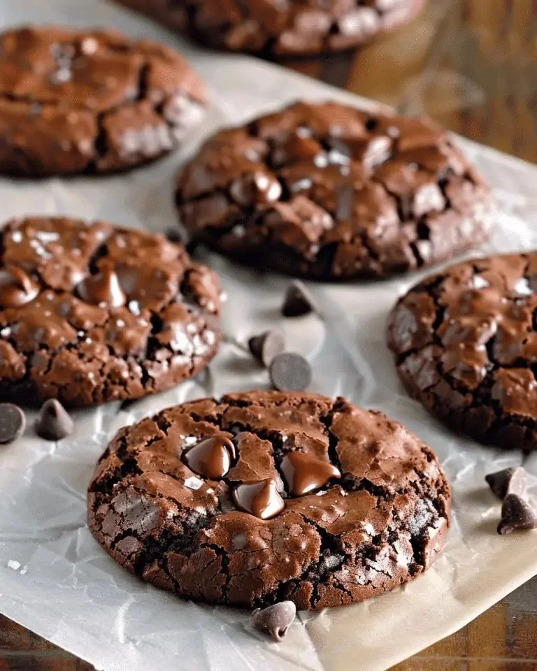 Delicious chocolate brownie cookies with a rich and chewy texture.