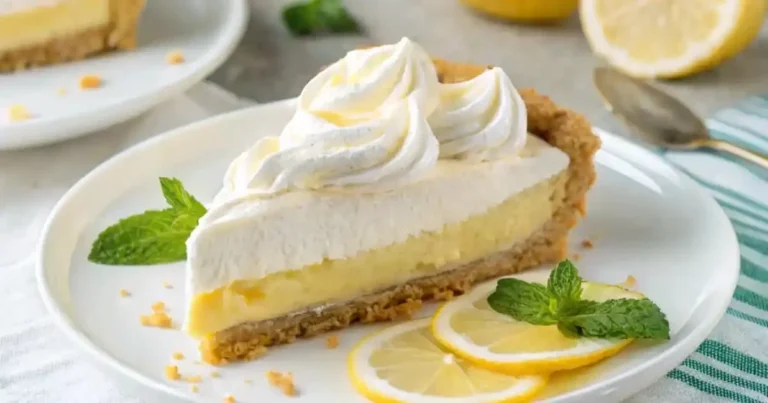 Delicious condensed milk lemon tart served with fresh lemon slices