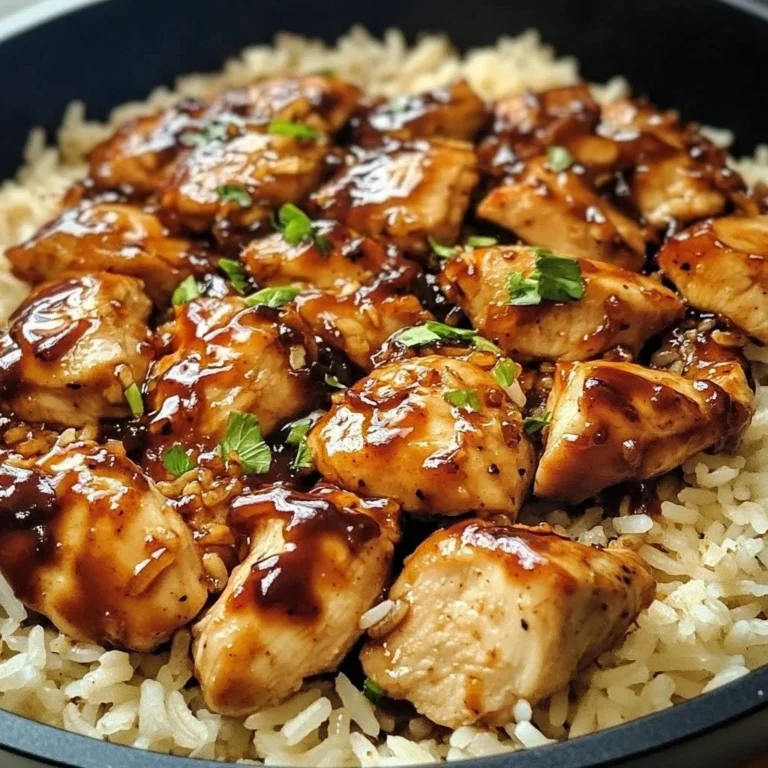 One-Pan Honey BBQ Chicken Rice with vibrant vegetables and garnishes
