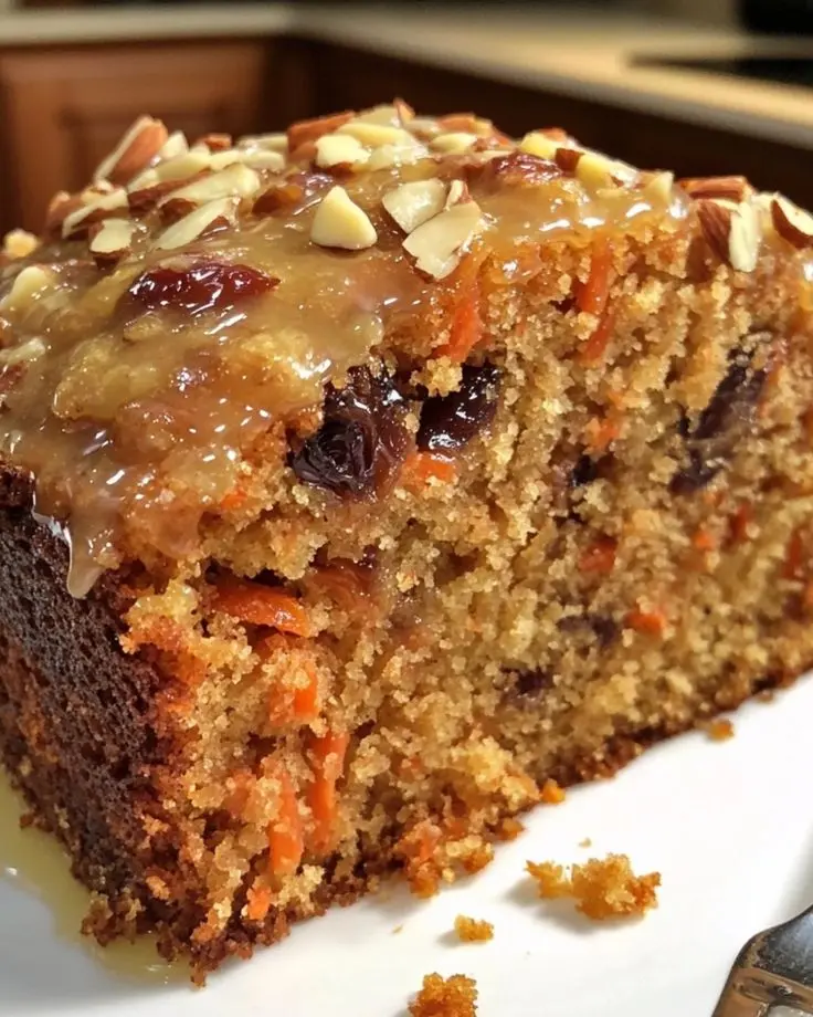 Carrot Date Cake with Honey Lemon Glaze