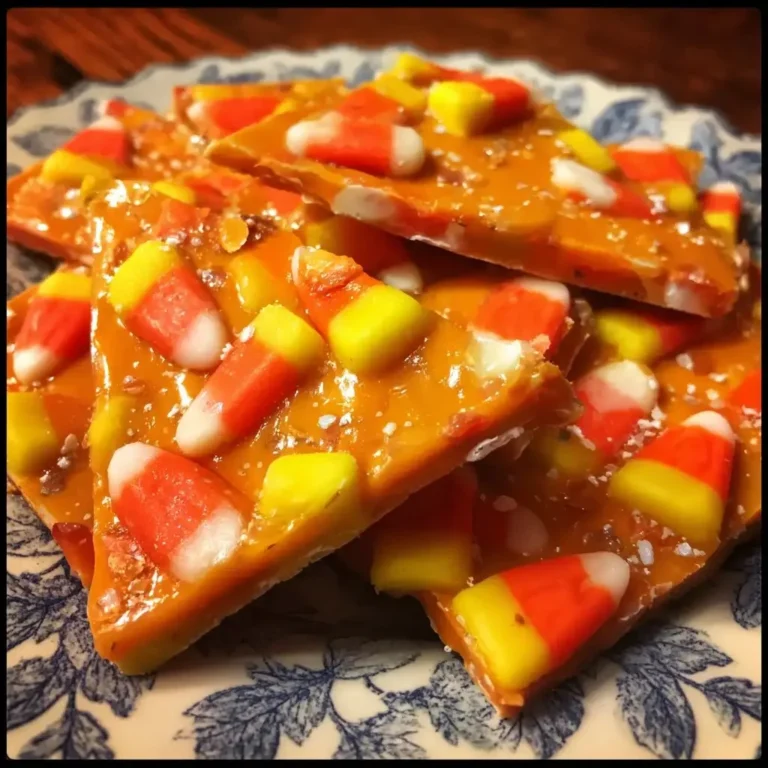 Delicious Pumpkin Spice Candy Corn Bark made with festive fall flavors.