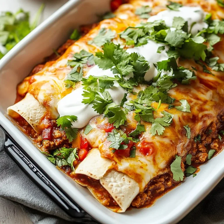 Delicious ground beef enchiladas topped with cheese and sauces on a plate.