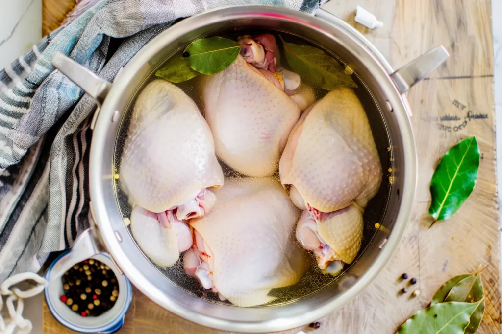 boiled chicken thighs