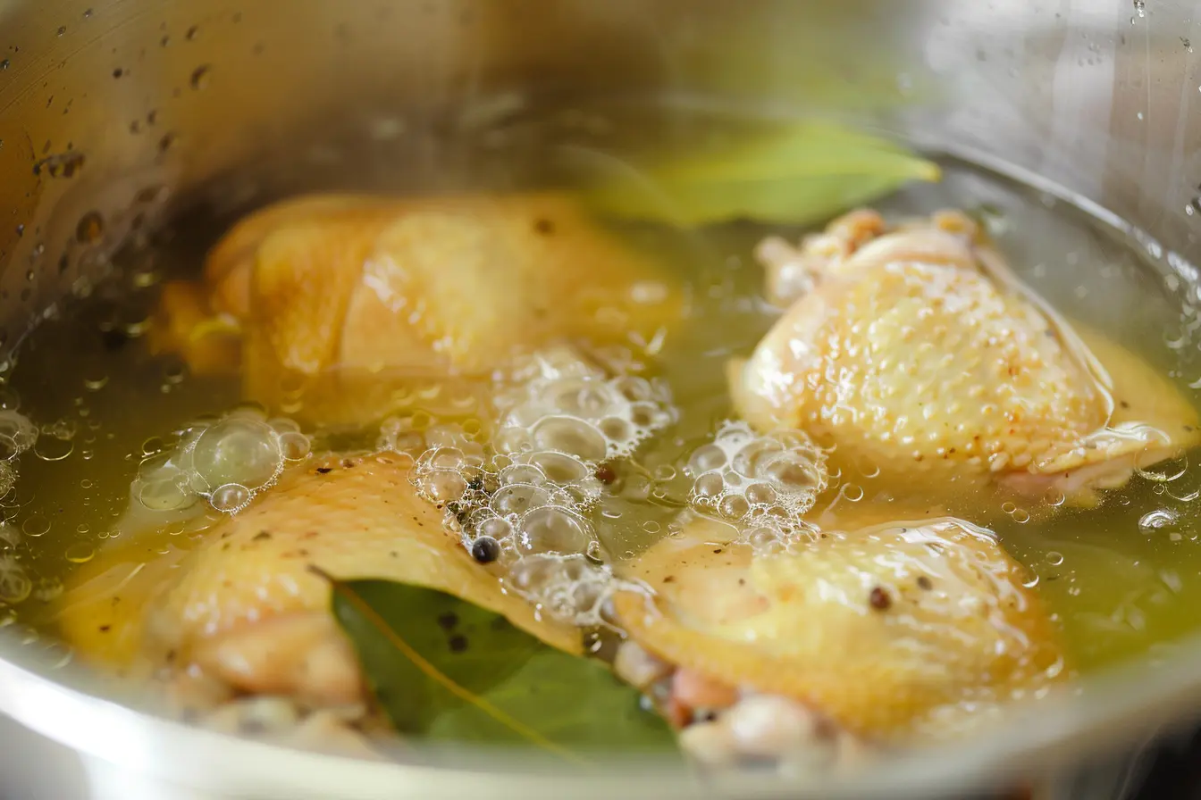 boiled chicken thighs