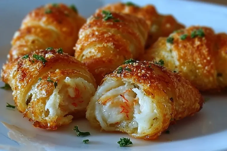Delicious Crab Crescent Bites on a serving platter