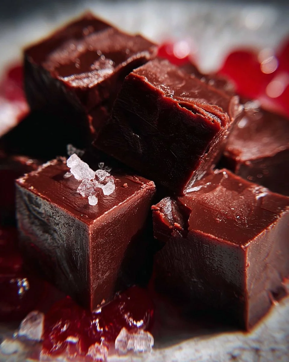 Delicious Cherry Coke Fudge served in a decorative dish.