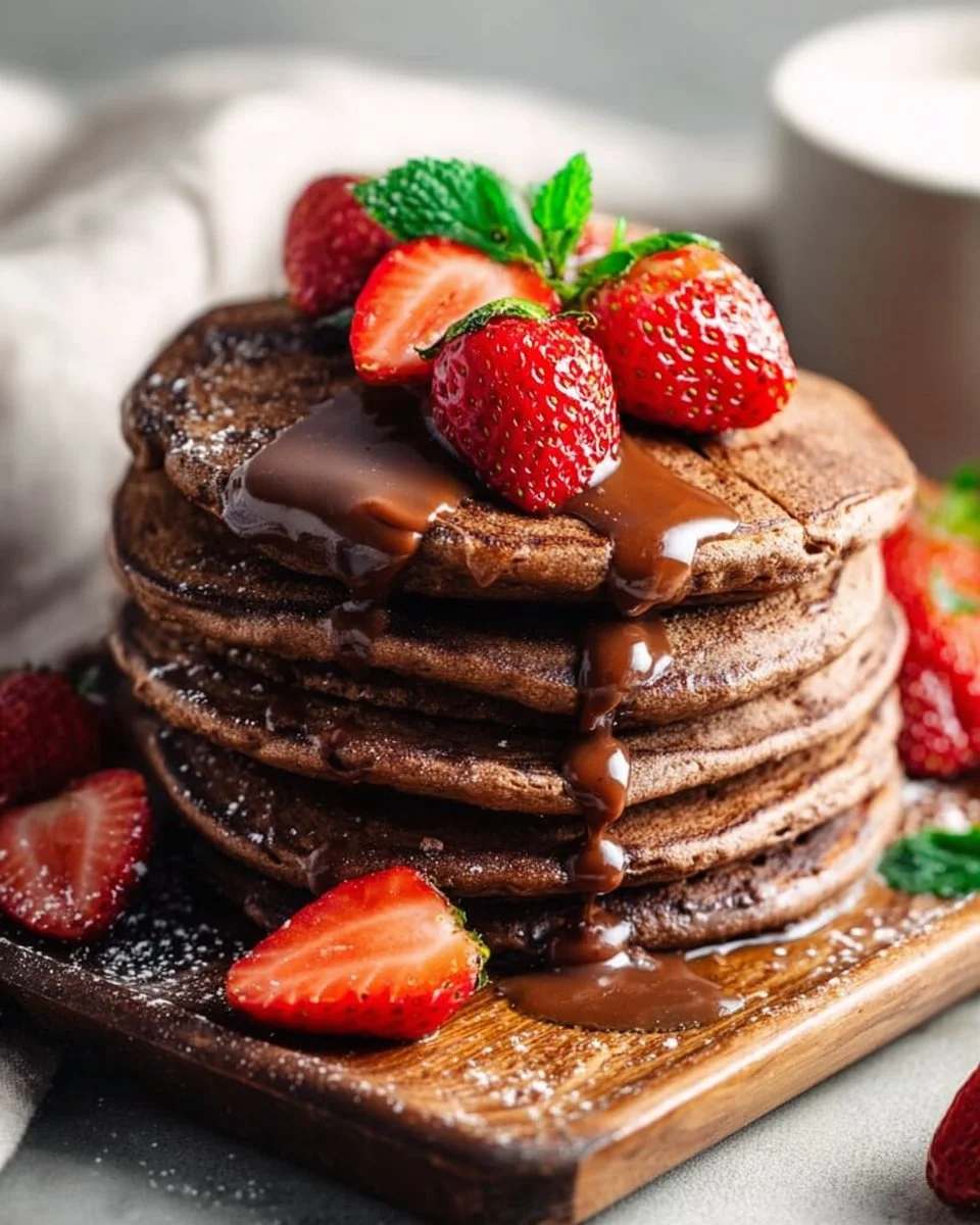 Chocolate Protein Pancakes
