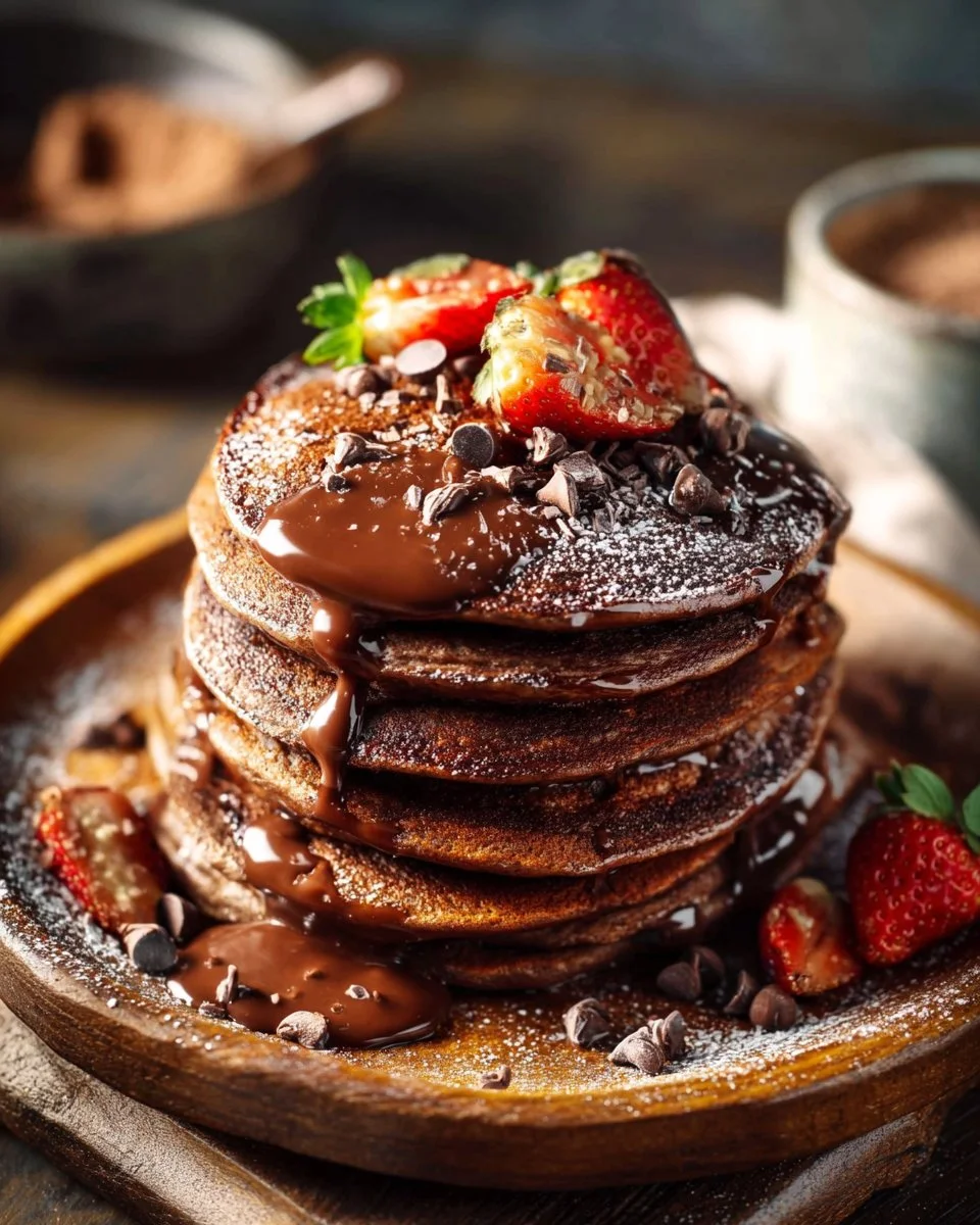 Chocolate Protein Pancakes