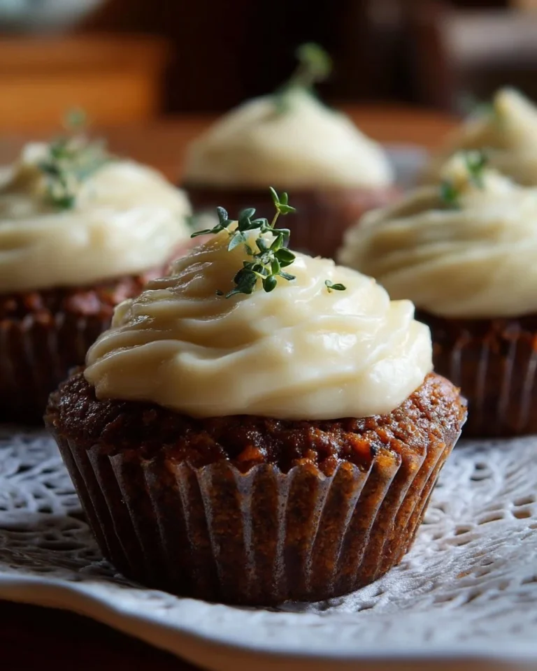 Delicious meatloaf cupcakes with creamy potato frosting for a comforting meal.
