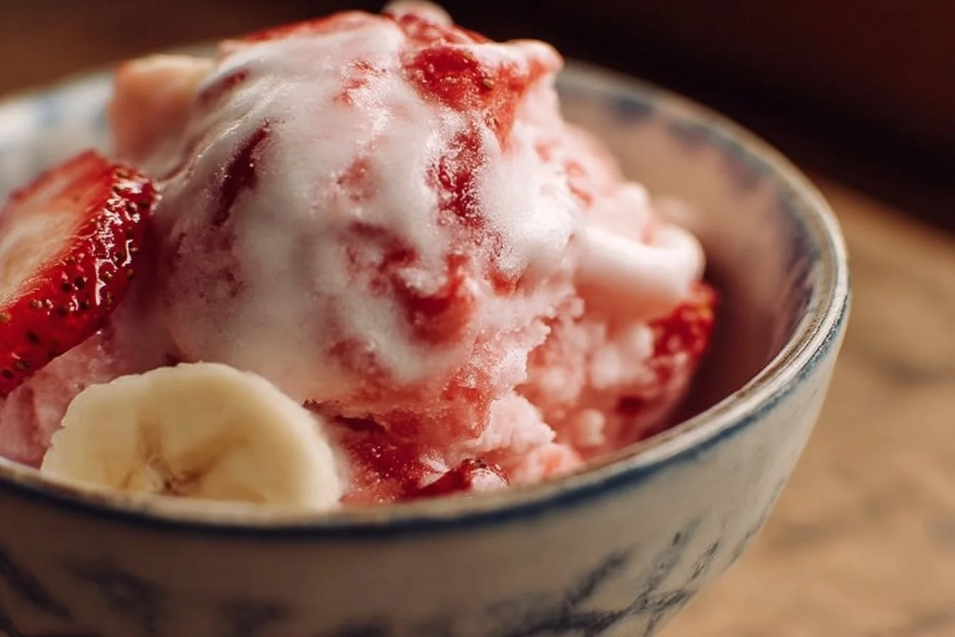 Quick Strawberry Banana Frozen Yogurt in 5 Minutes