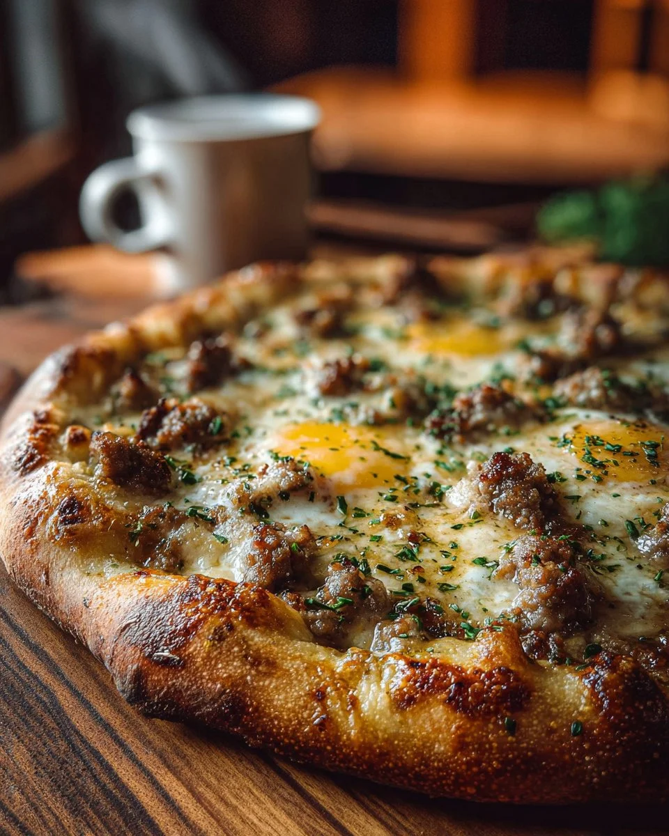 Sausage Gravy Breakfast Pizza