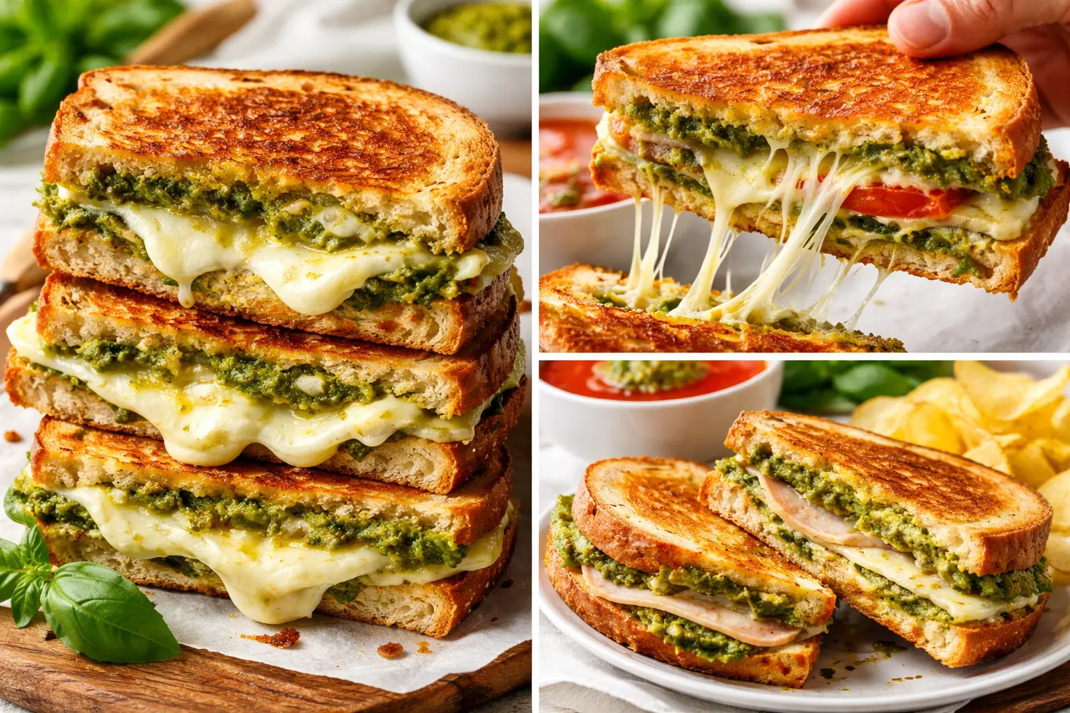 Pesto Grilled Cheese Sandwich