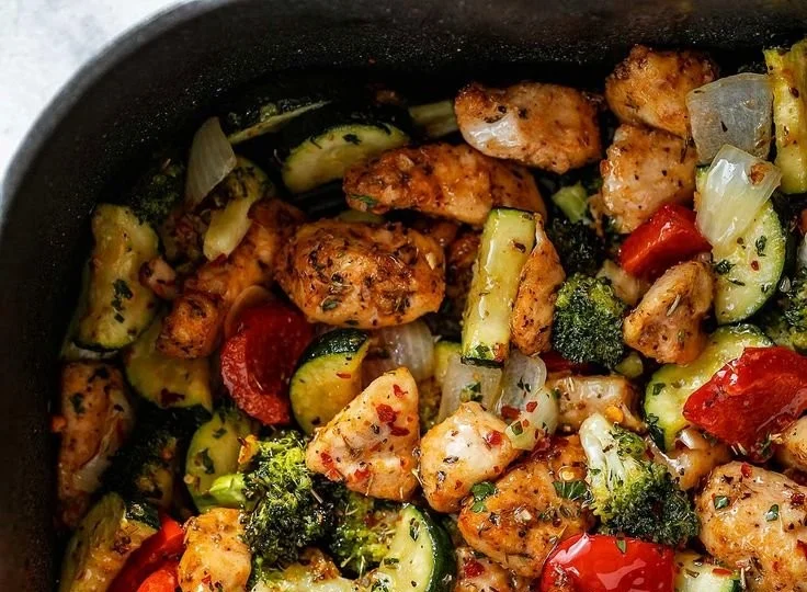 Air Fryer Chicken and Veggies