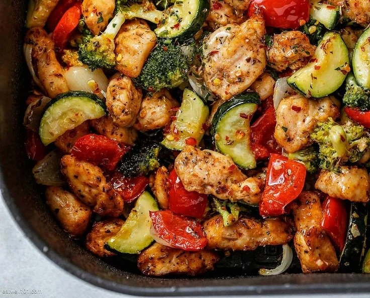 Air Fryer Chicken and Veggies