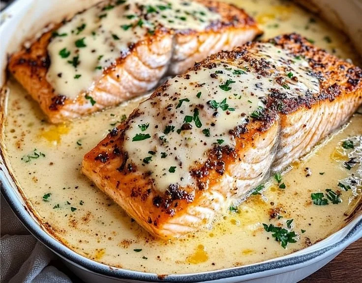 Baked Boursin Salmon