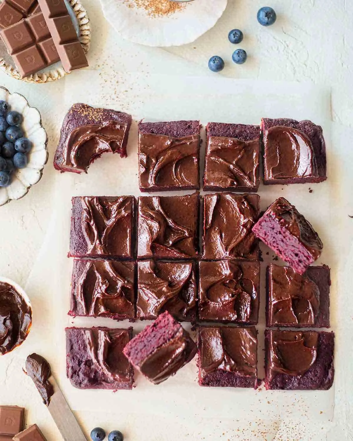 Beetroot Brownies with a Chocolate Avocado Frosting