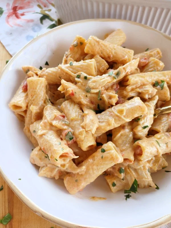Crock Pot Cheesy Chicken Taco Pasta