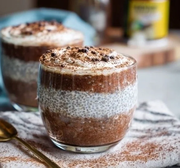 High Protein Tiramisu Overnight Oats