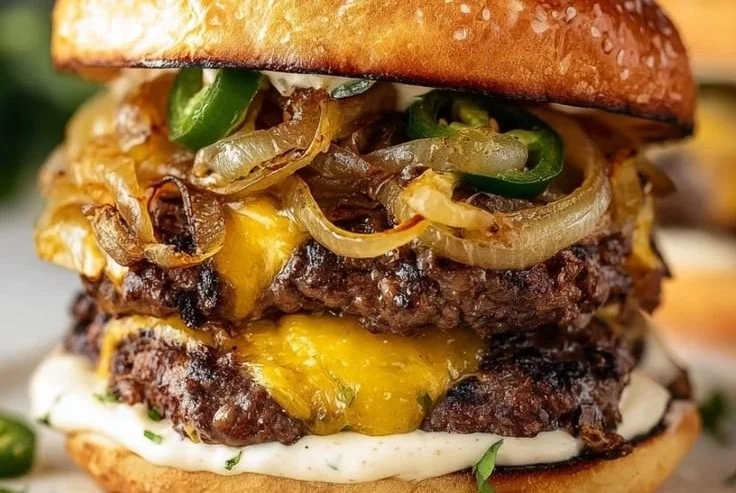Jalapeño-Onion Smash Burgers