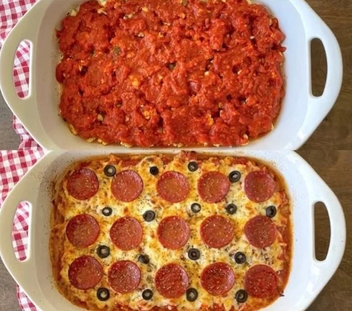 Keto Cauliflower Pizza Casserole