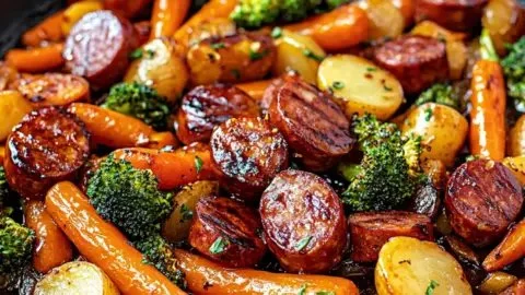 One-Pan Honey Garlic Kielbasa & Veggies: Easy Family Delight