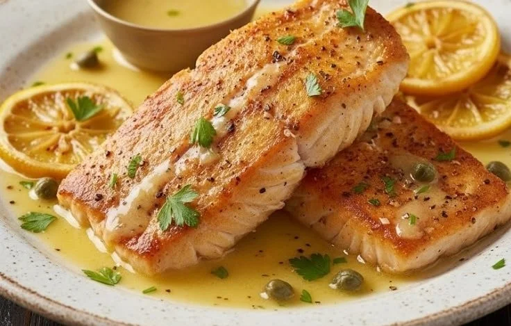 Pan-Seared Orange Roughy with Lemon-Caper Sauce