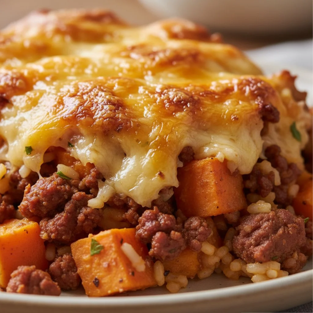 Ultimate Ground Turkey Sweet Potato Casserole