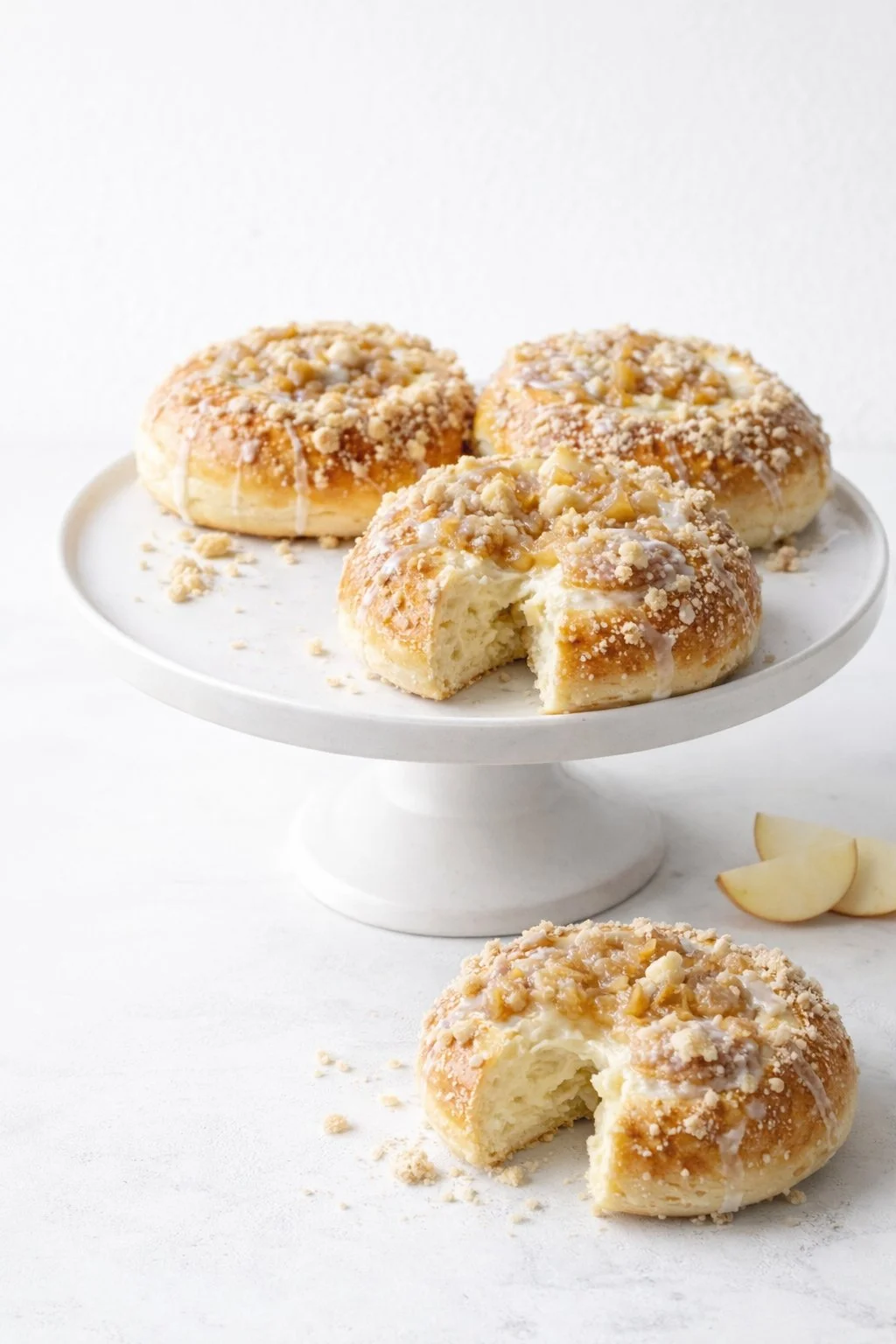 Apple Cheesecake Streusel Buns