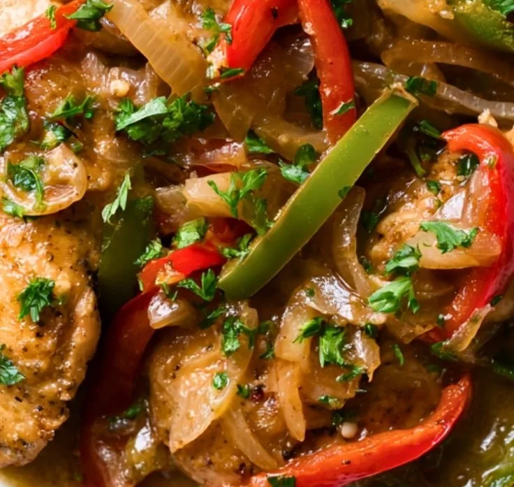 Smothered Chicken with Bell Peppers
