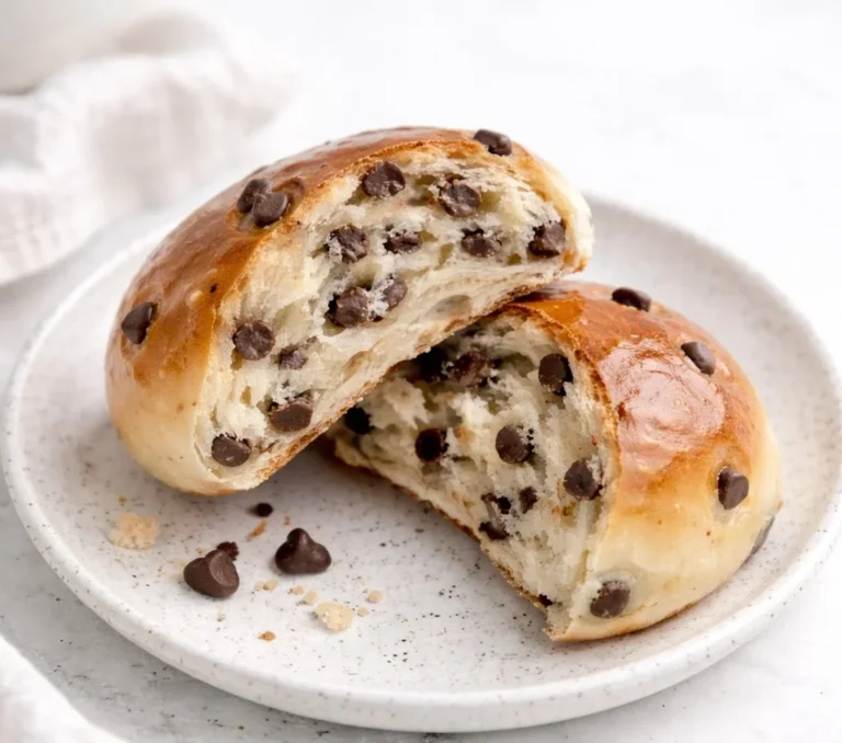 Fluffiest chocolate chip milk buns fresh out of the oven
