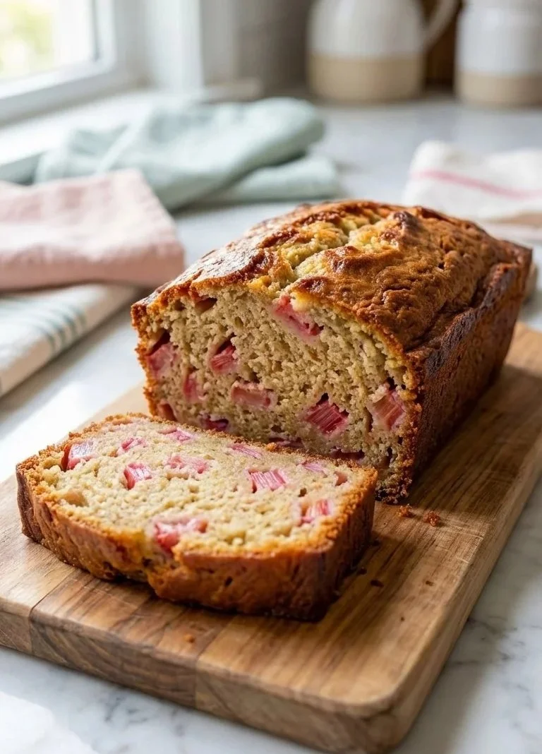 Irresistible Rhubarb Bread