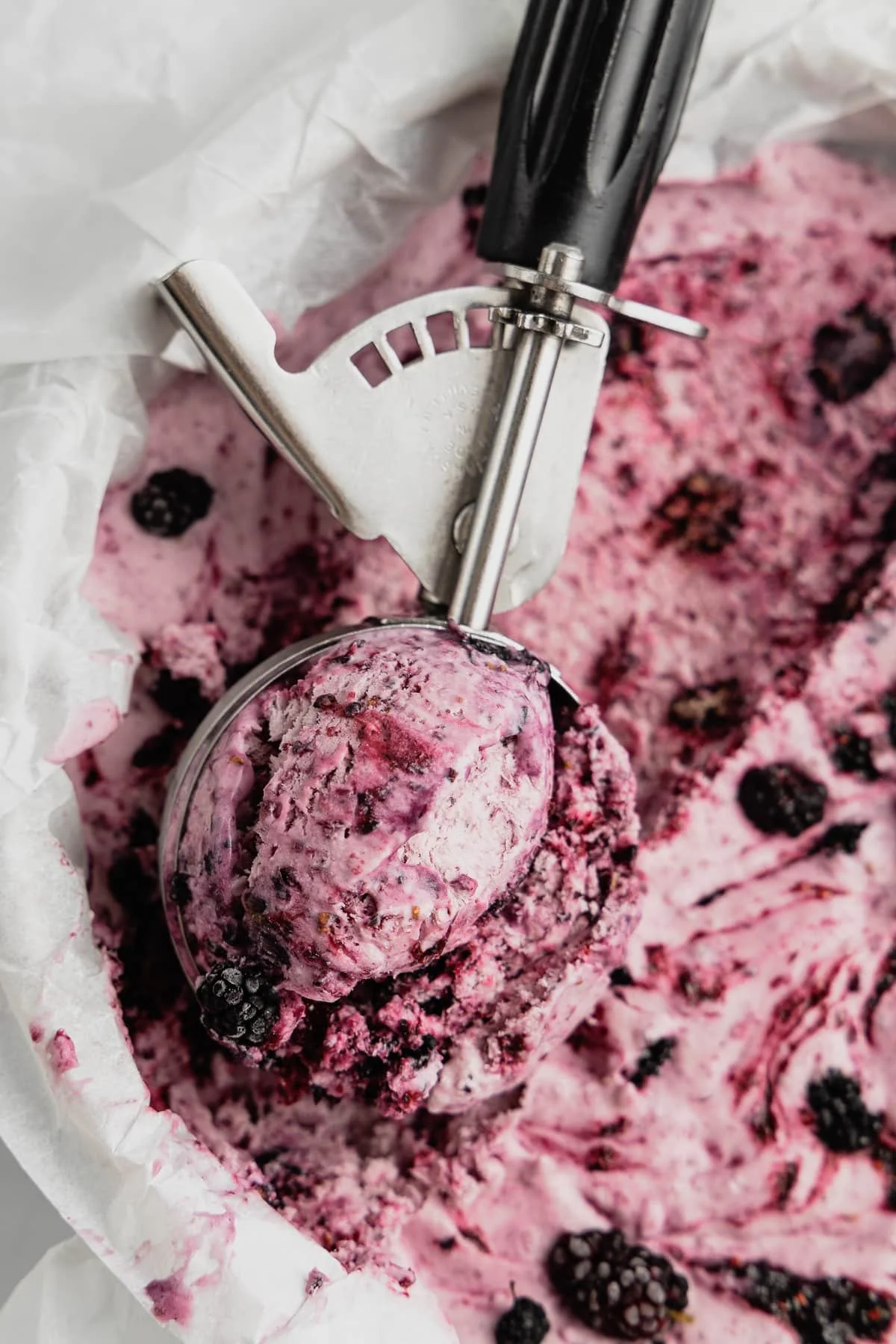 No-Churn Mulberry Ice Cream