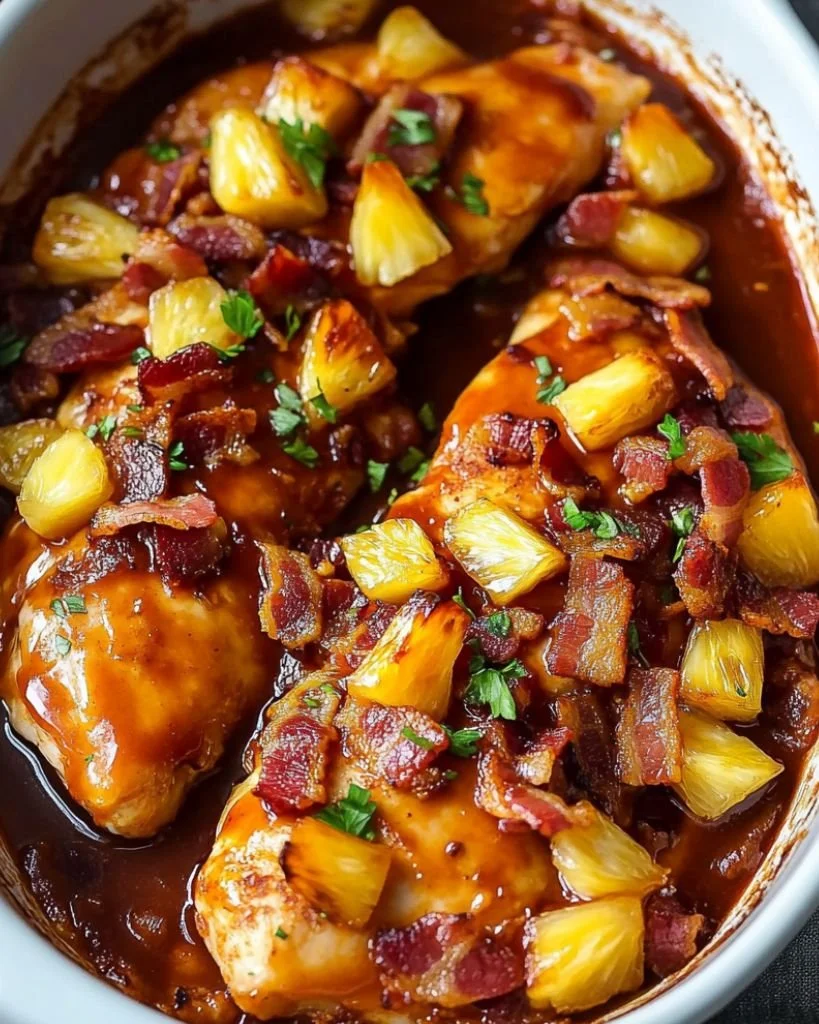 Pineapple BBQ Baked Chicken Breast