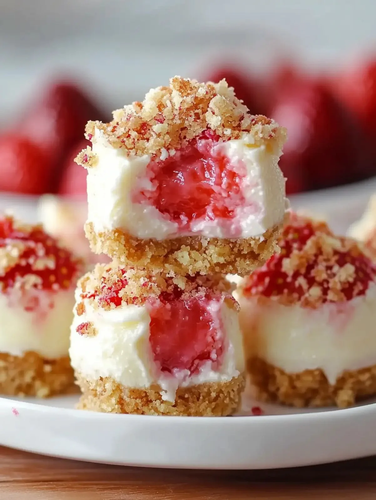 Better Than Bakery Strawberry Crunch Cheesecake Bites