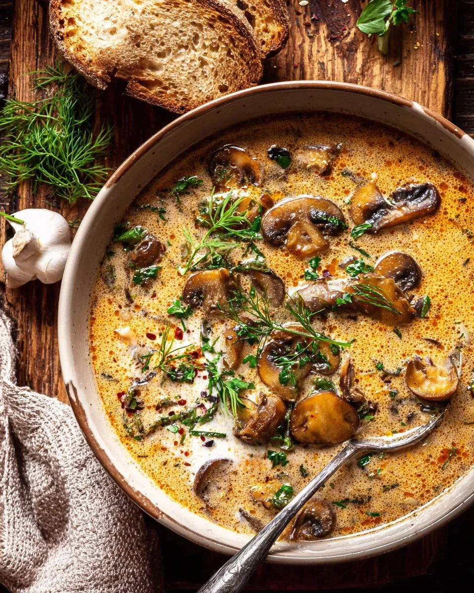 Creamy Hungarian Mushroom Soup