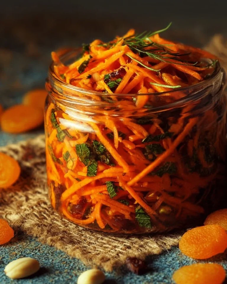 Easy fermented carrot detox salad with ginger and turmeric