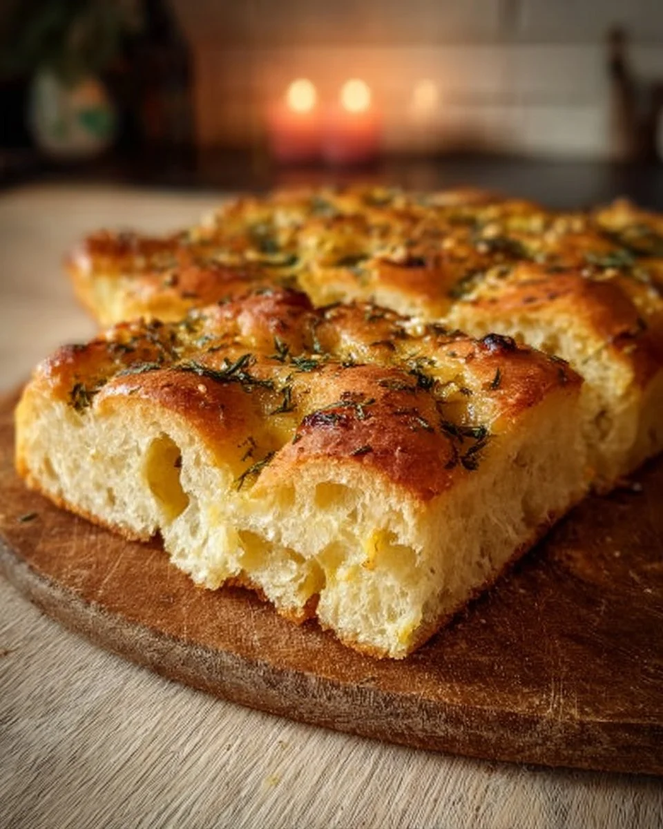 Garlic Sourdough Focaccia