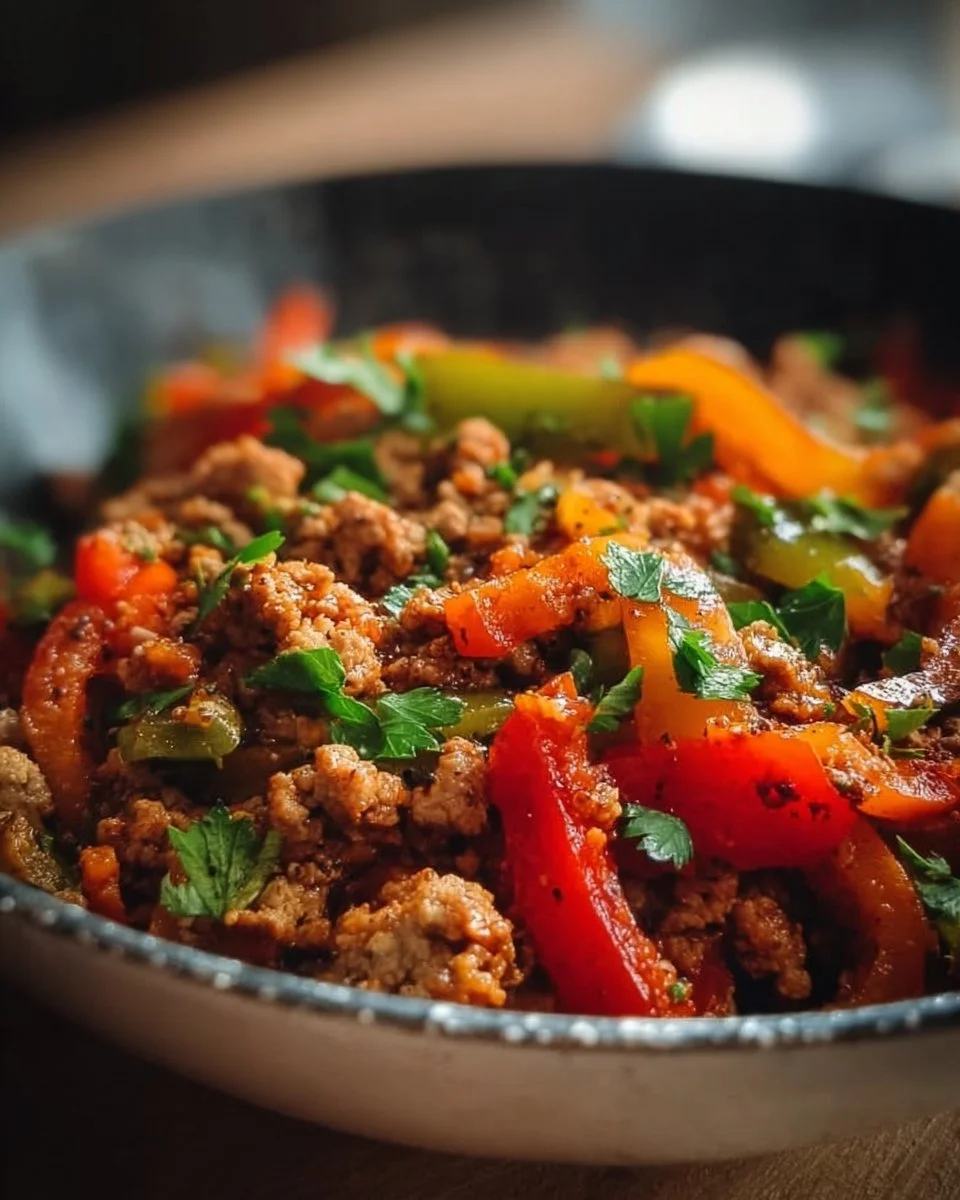 Ground Turkey and Peppers