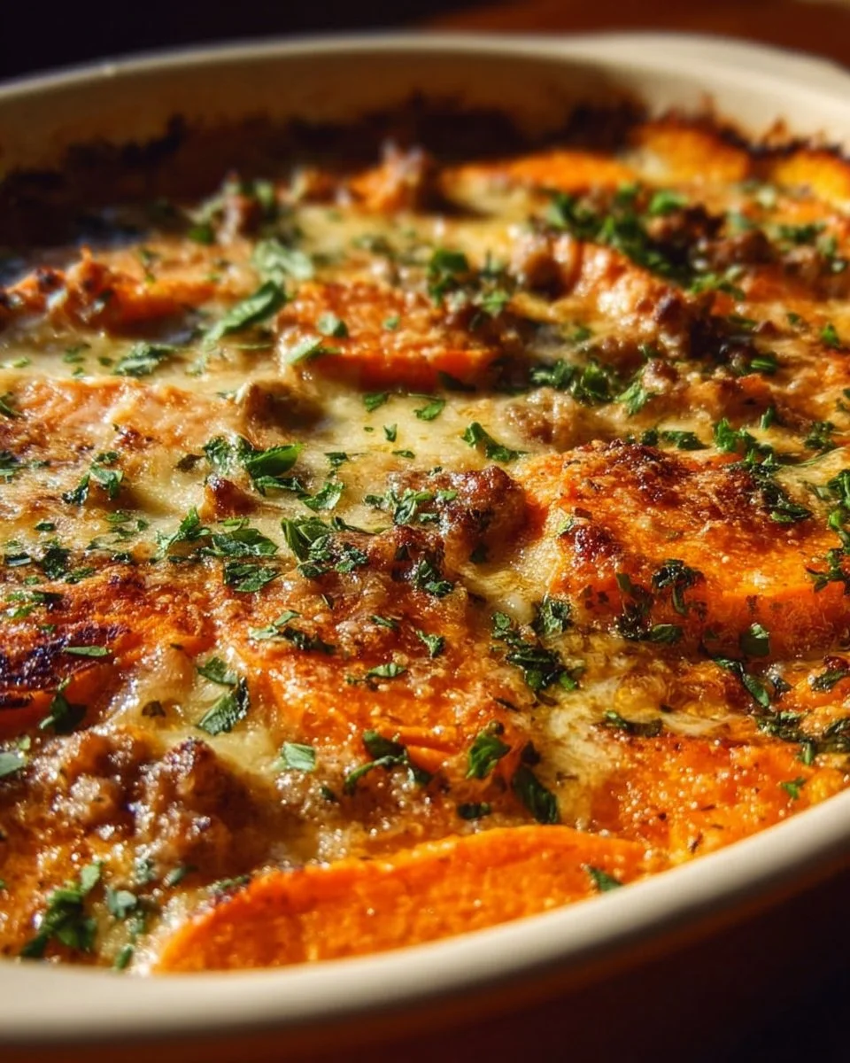 Ground Turkey Sweet Potato Bake