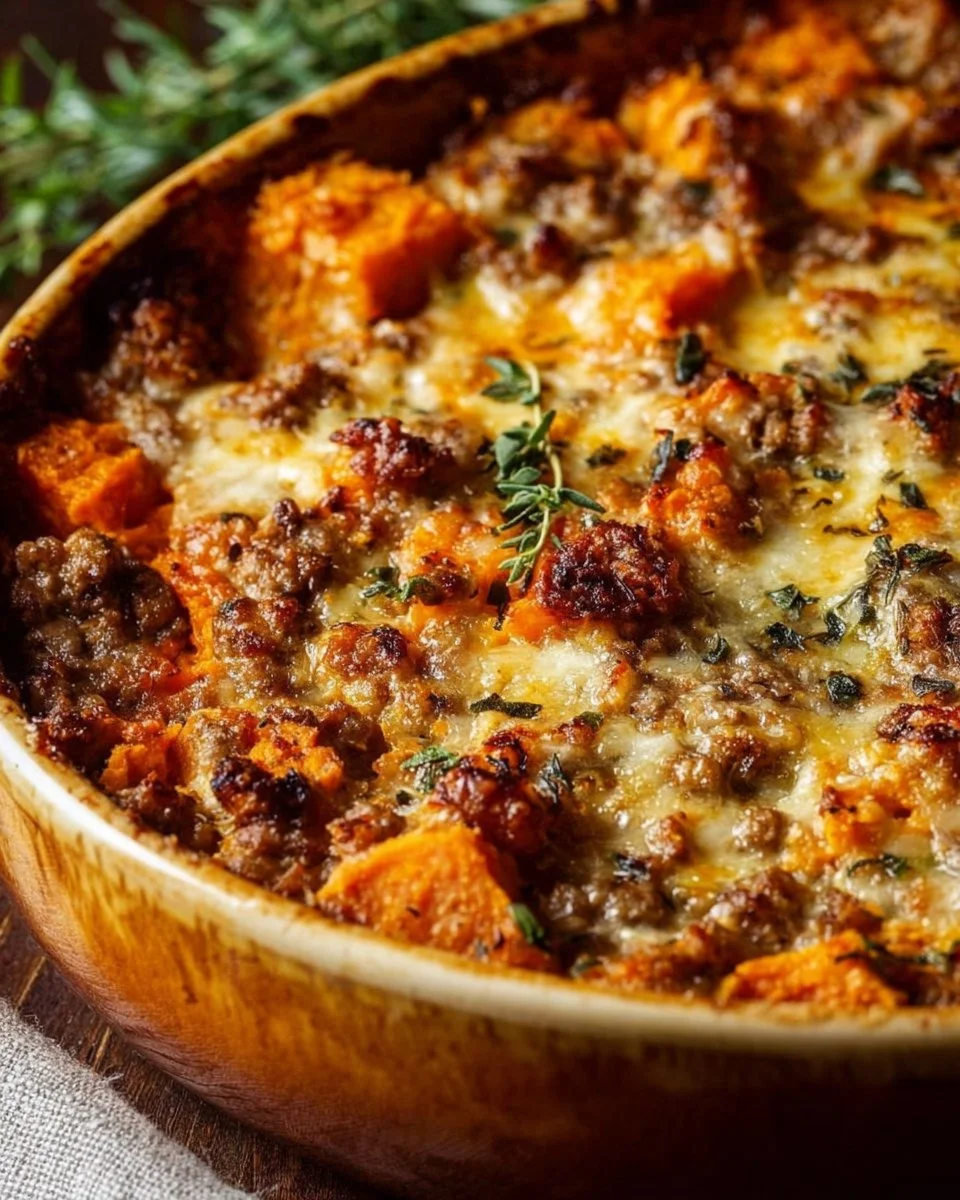 Ground Turkey Sweet Potato Bake