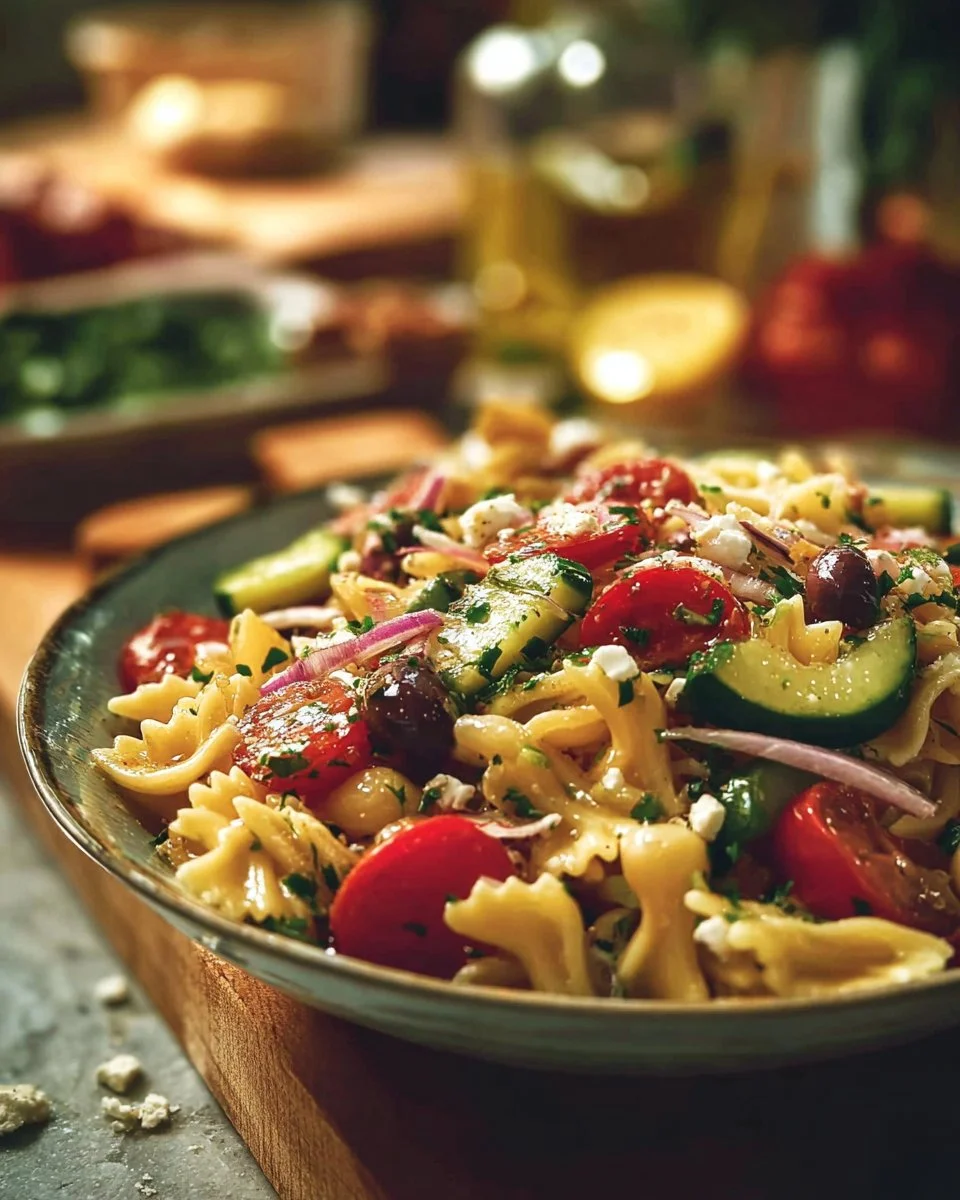 Irresistible Mediterranean Pasta Salad - moanaskitchen