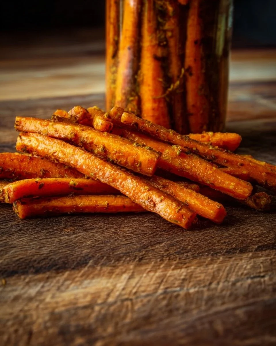 Tangy Fermented Carrot Sticks