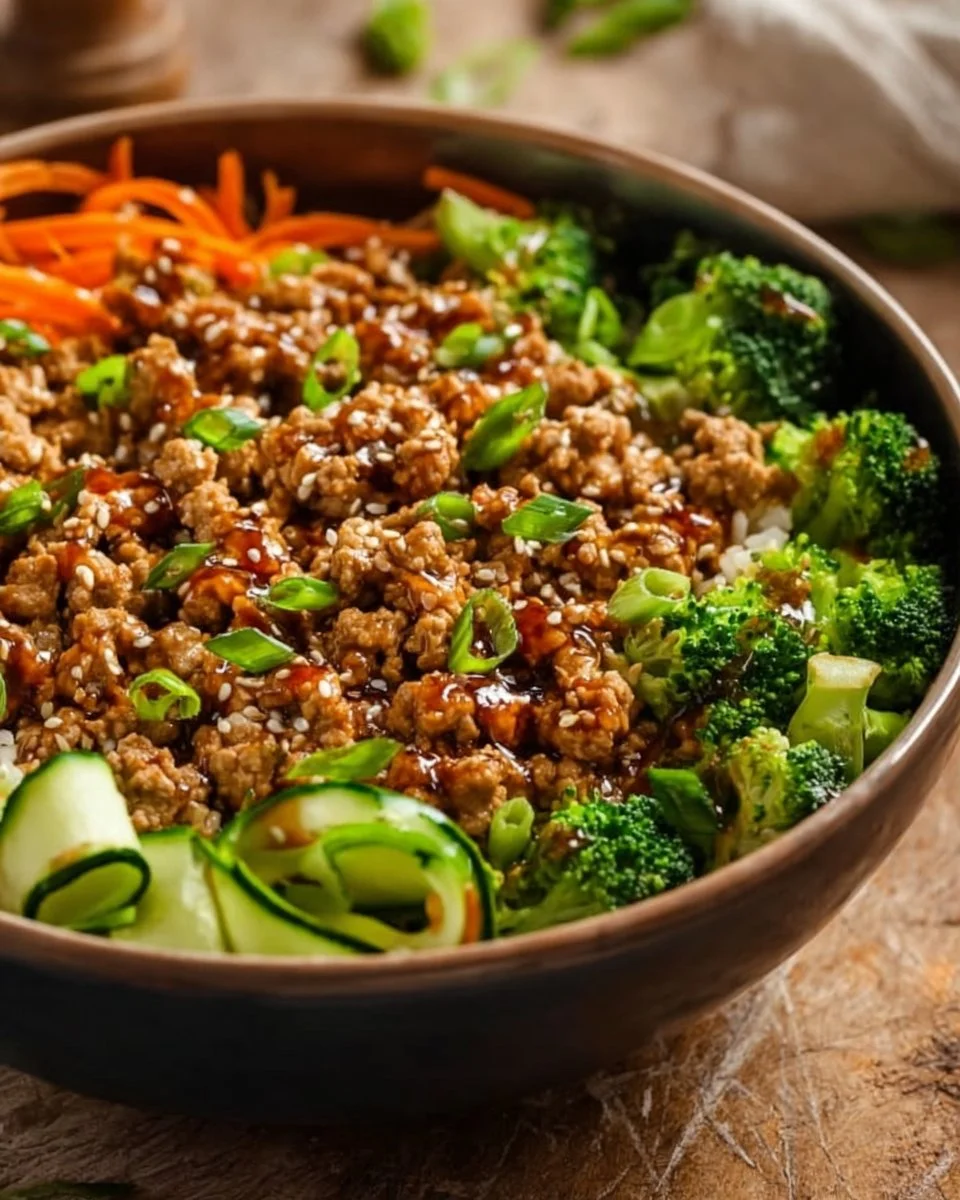 Teriyaki-Glazed Ground Turkey Bowl