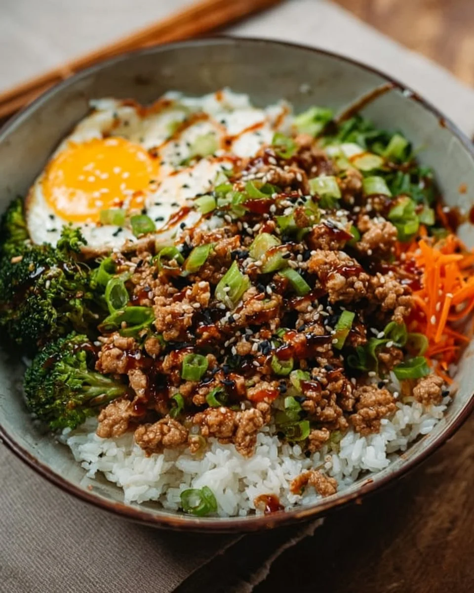 Teriyaki-Glazed Ground Turkey Bowl