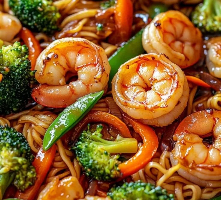 High-Protein One-Pan Shrimp Stir Fry with Noodles