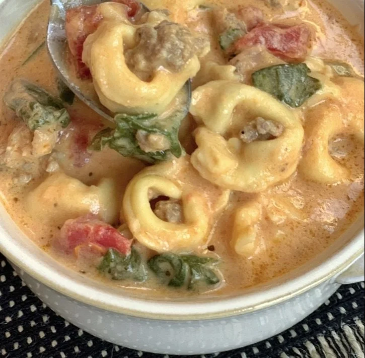 Crockpot Tortellini & Sausage Soup (Creamy & Delicious!)